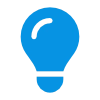 Blue lightbulb icon